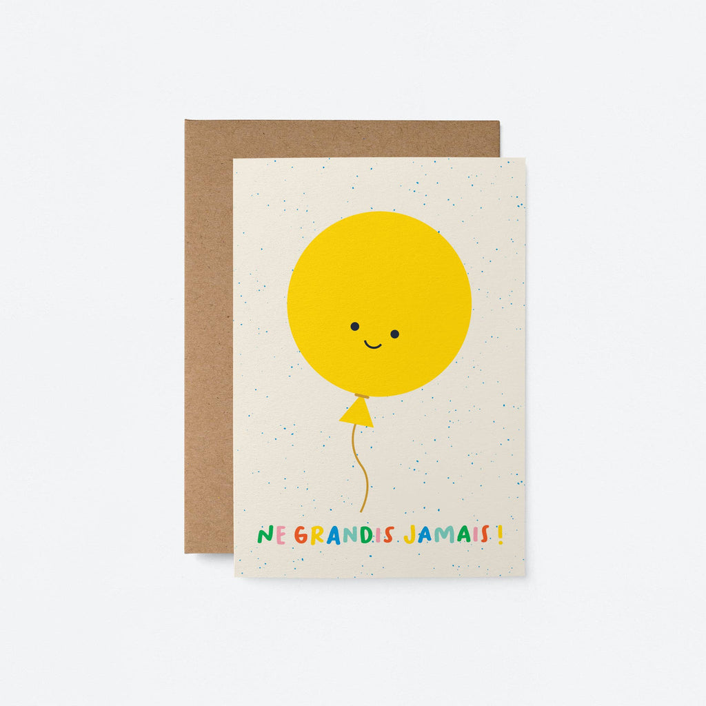 Graphic Factory - Never grow up! - Birthday Greeting Card-Graphic Factory-treehaus