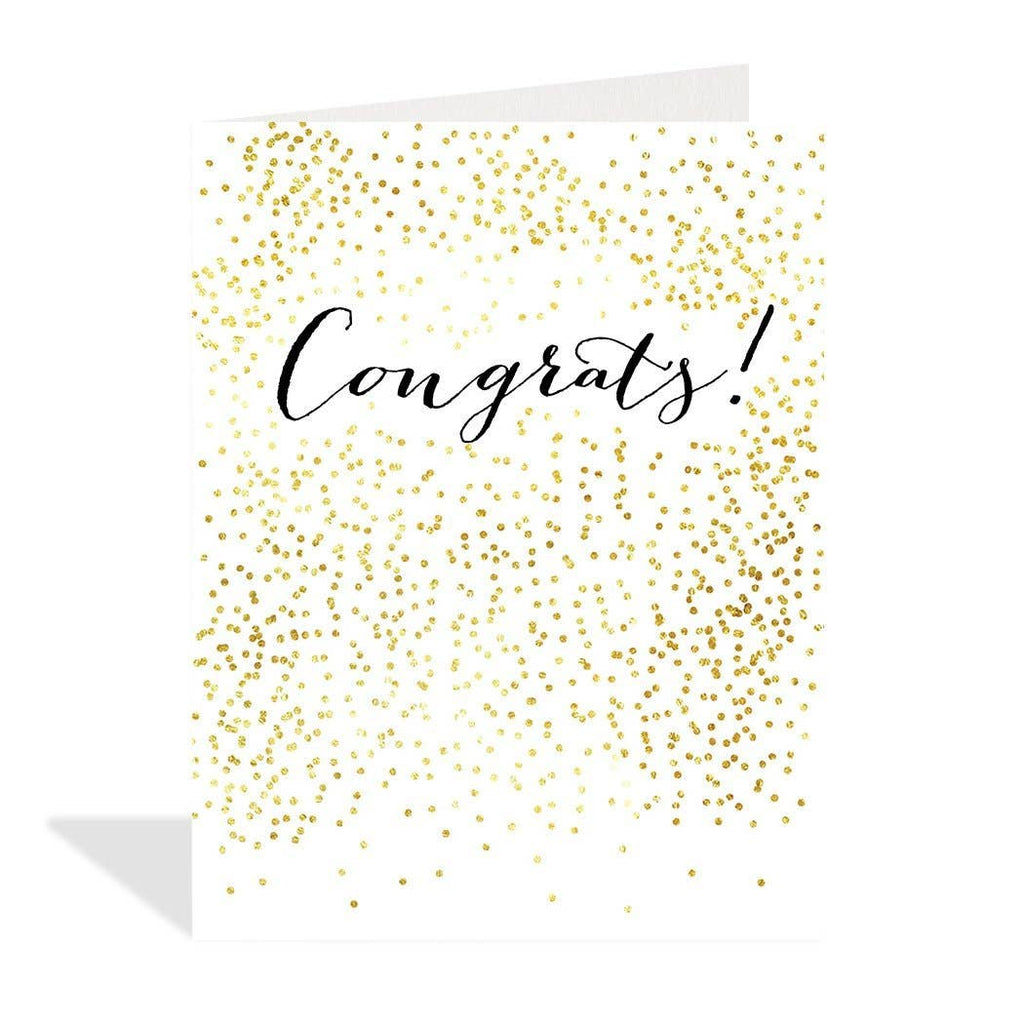 Halfpenny Postage - Gold Confetti - Congrats Card-Halfpenny Postage-treehaus