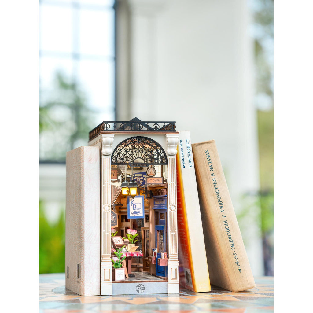Hands Craft - DIY Book Nook Kit - Paris Arcade Date with Dust Cover-Hands Craft-treehaus