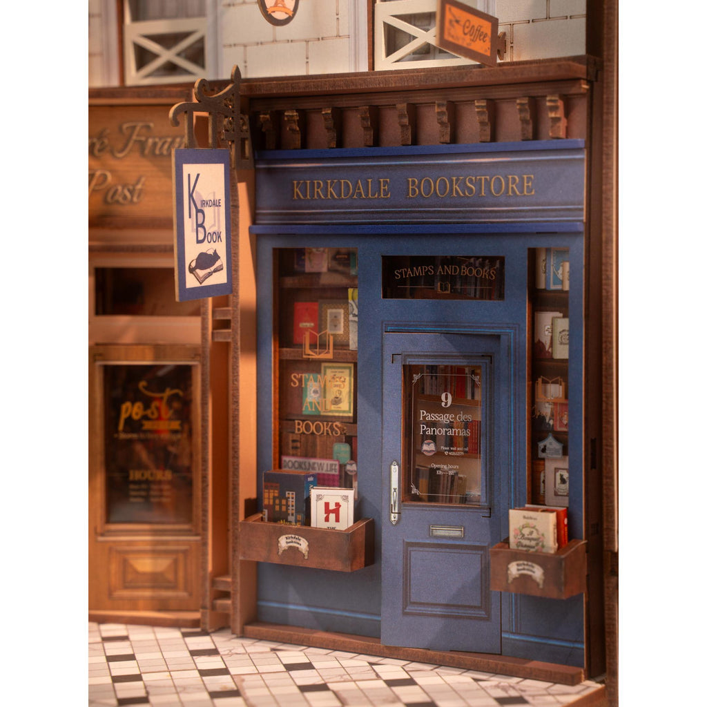 Hands Craft - DIY Book Nook Kit - Paris Arcade Date with Dust Cover-Hands Craft-treehaus