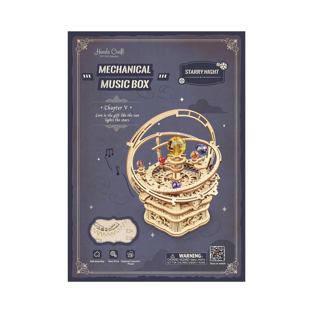 Hands Craft - DIY Mechanical Music Box - Starry Night-Hands Craft-treehaus