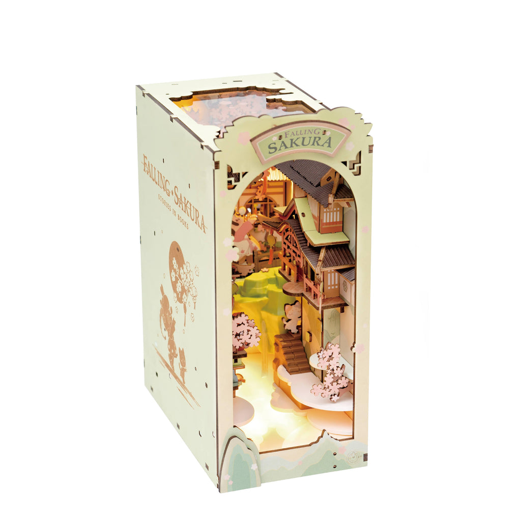 Hands Craft - DIY Miniature House Book Nook Kit - Falling Sakura-Hands Craft-treehaus