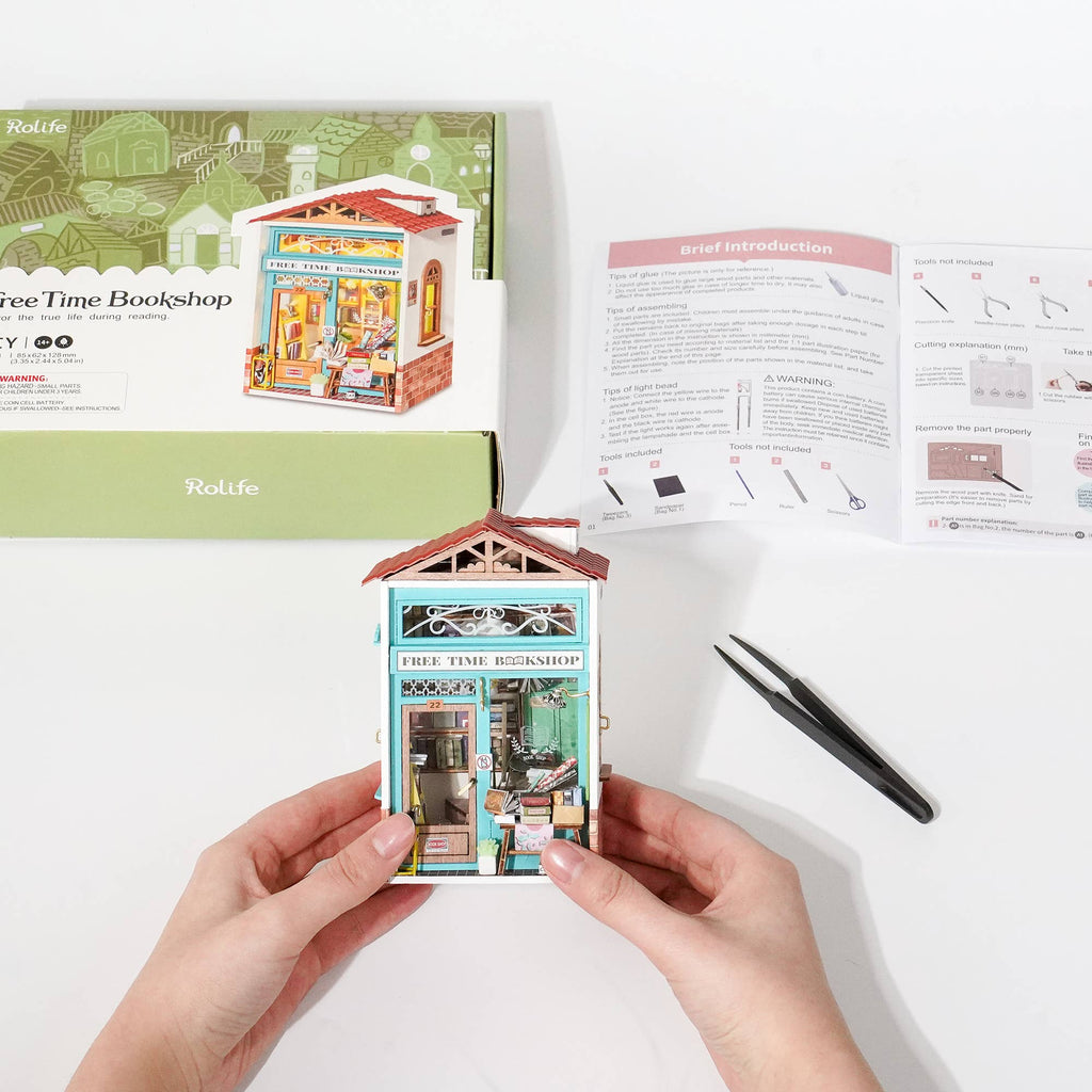 Hands Craft - DIY Miniature House Kit - Free Time Bookshop-Hands Craft-treehaus
