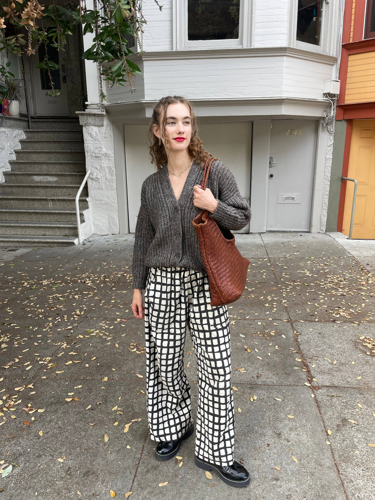 Happy French Gang - Omar Grid Pants - Black-Happy French Gang-treehaus
