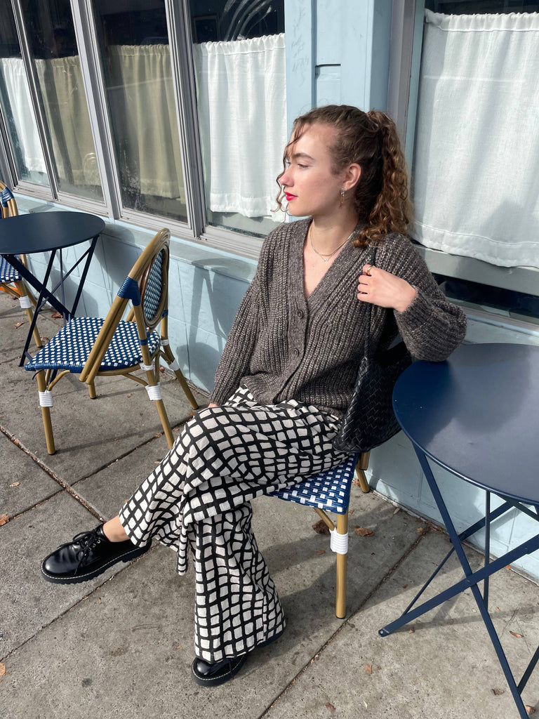 Happy French Gang - Omar Grid Pants - Black-Happy French Gang-treehaus