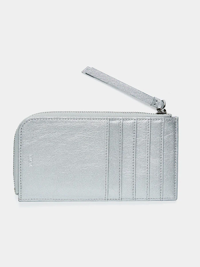 Harlie K - Bandal Zipper Wallet - Silver-Harlie K-treehaus