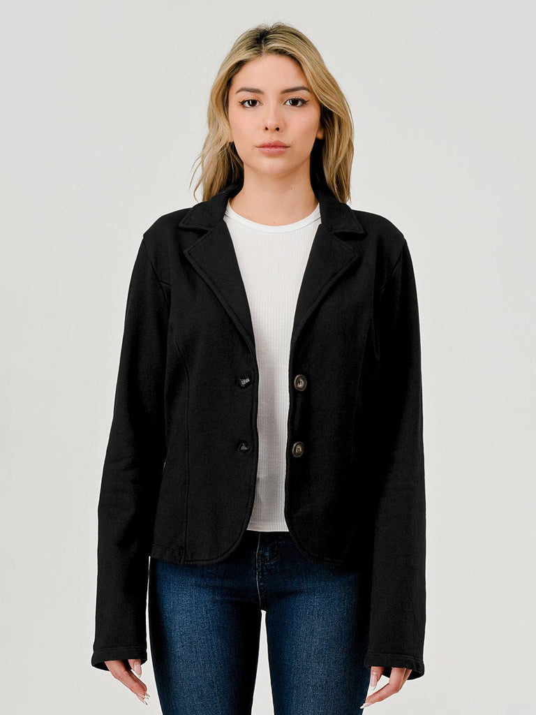 Hashttag - French Terry Blazer - Black-Hashttag-treehaus