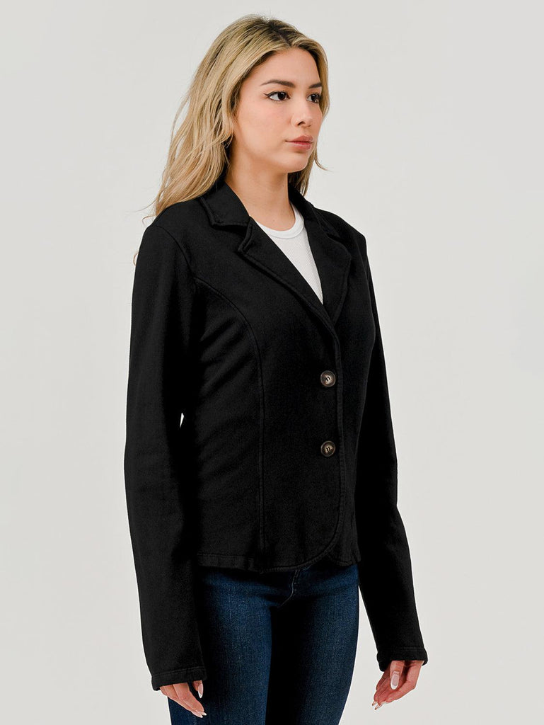 Hashttag - French Terry Blazer - Black-Hashttag-treehaus