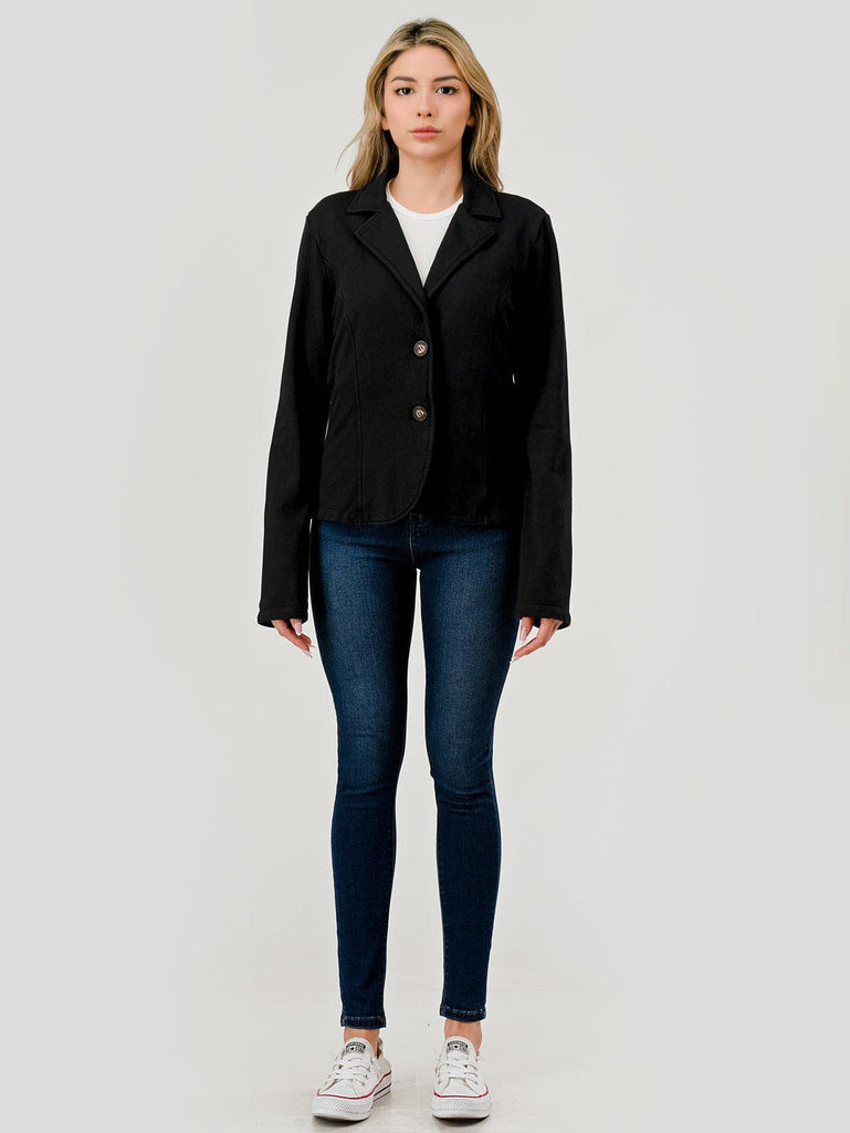 Hashttag - French Terry Blazer - Black-Hashttag-treehaus