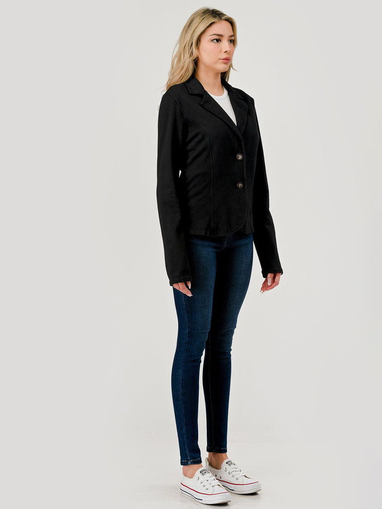 Hashttag - French Terry Blazer - Black-Hashttag-treehaus