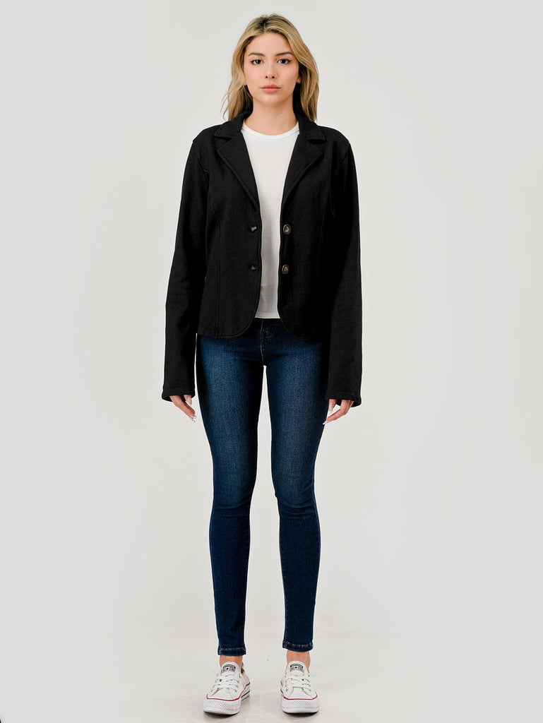 Hashttag - French Terry Blazer - Black-Hashttag-treehaus