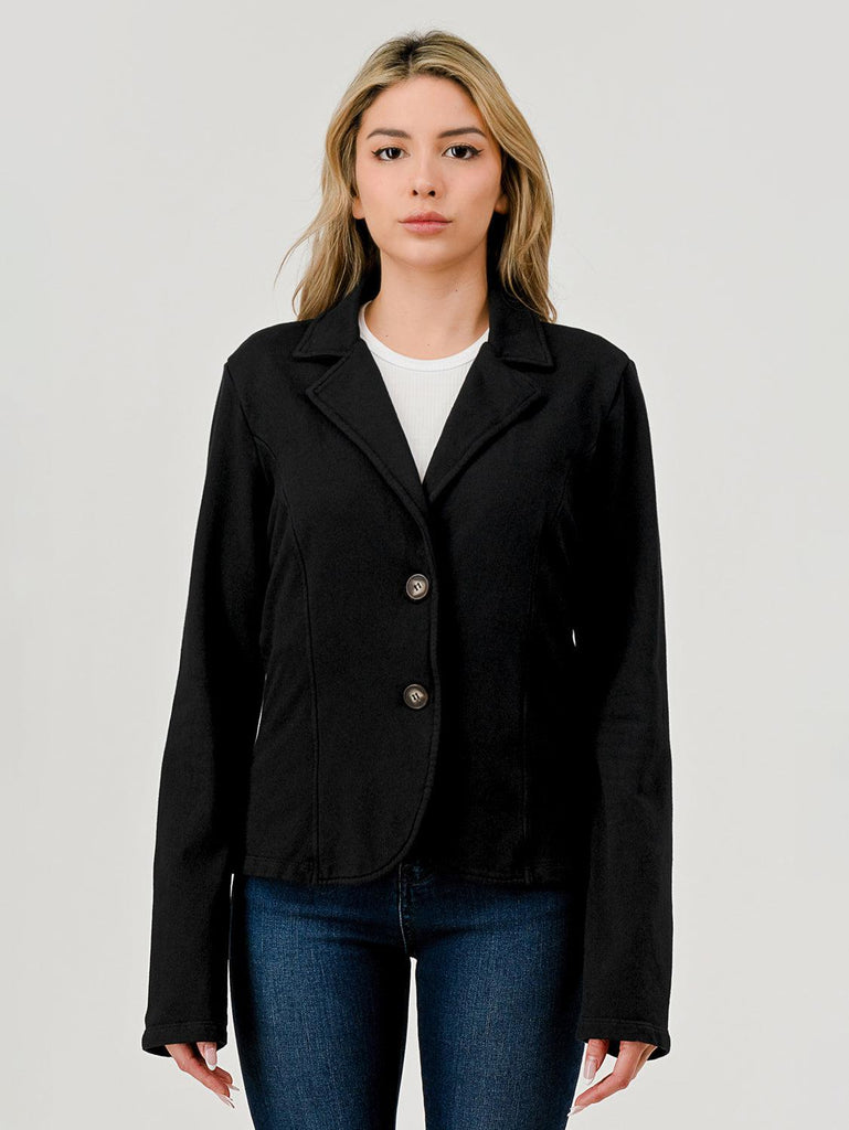 Hashttag - French Terry Blazer - Black-Hashttag-treehaus