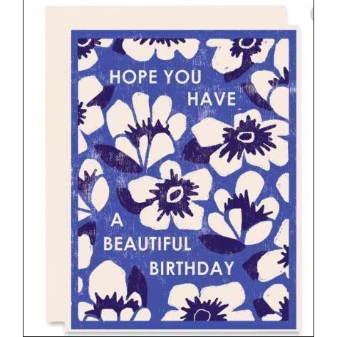 Heartell Press - Blue Floral Birthday Card-Heartell Press-treehaus