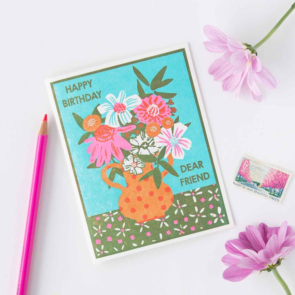 Heartell Press - Happy Birthday Dear Friend Card-Heartell Press-treehaus