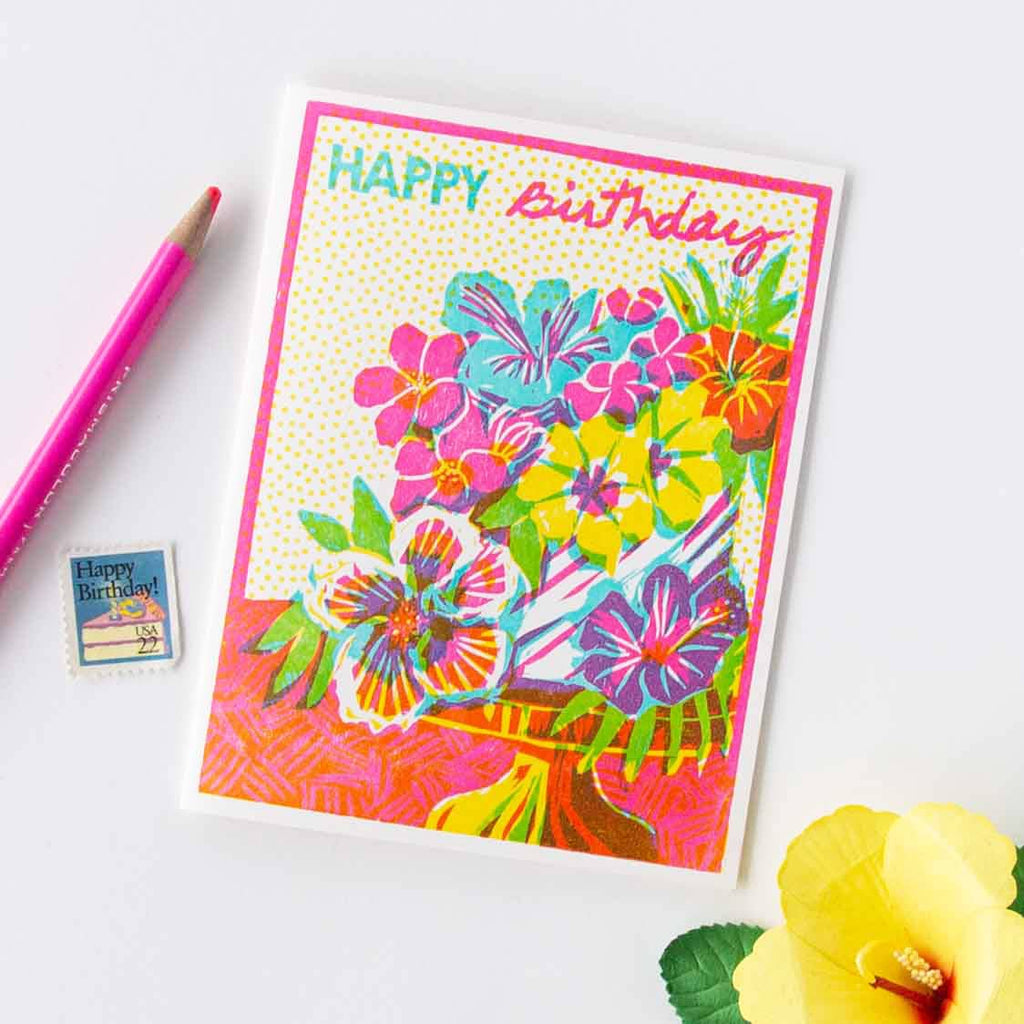 Heartell Press - Happy Birthday Letterpress Card-Heartell Press-treehaus