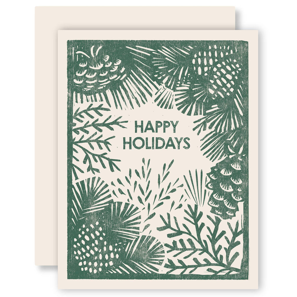 Heartell Press - Happy Holidays (Greenery) Card-Heartell Press-treehaus