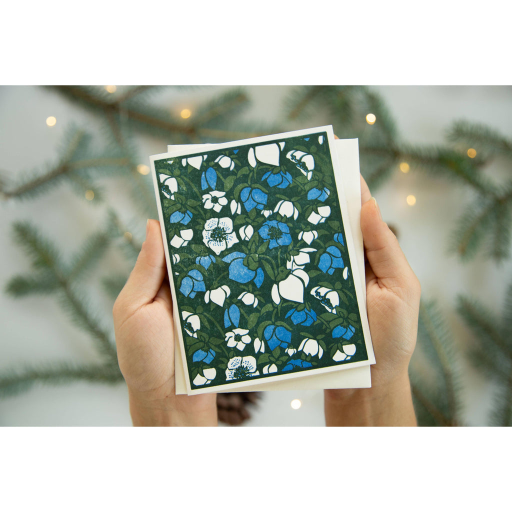 Heartell Press - Hellebore Letterpress Card-Heartell Press-treehaus