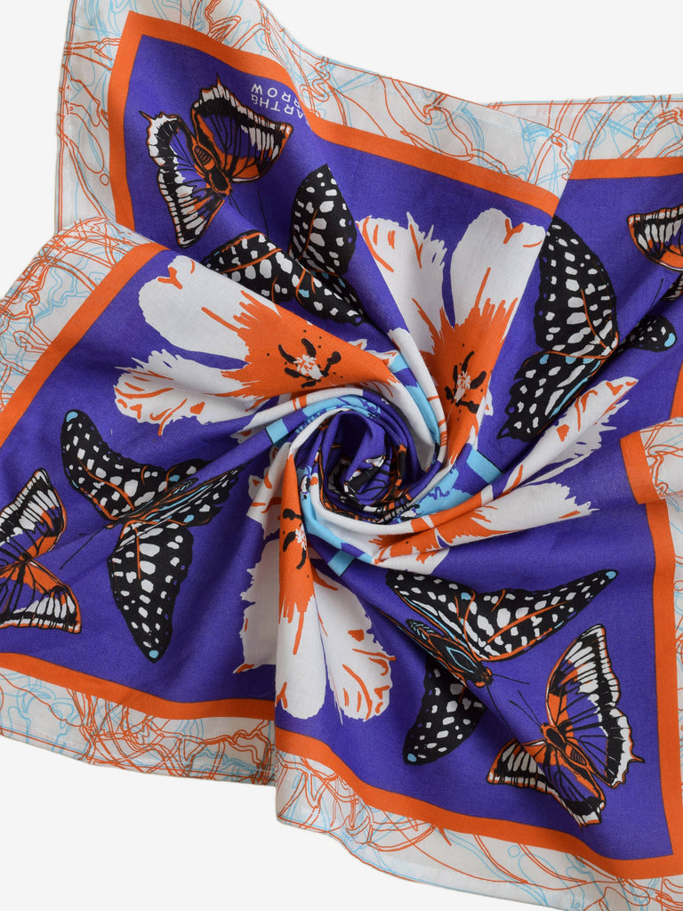 Hearth and Harrow - Butterfly Bandana - Indigo-Hearth and Harrow-treehaus