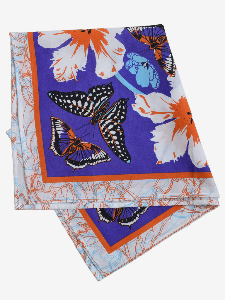 Hearth and Harrow - Butterfly Bandana - Indigo-Hearth and Harrow-treehaus