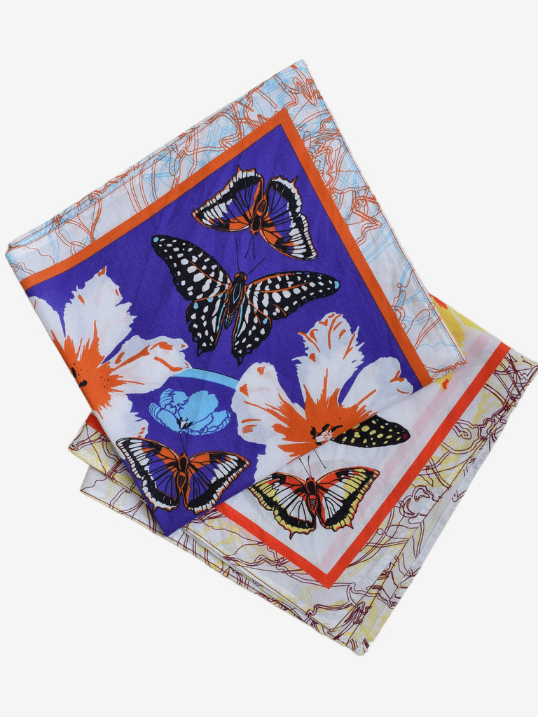 Hearth and Harrow - Butterfly Bandana - Indigo-Hearth and Harrow-treehaus