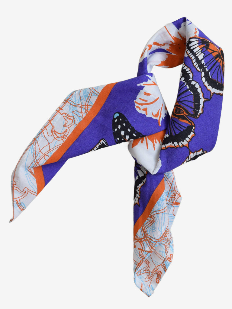 Hearth and Harrow - Butterfly Bandana - Indigo-Hearth and Harrow-treehaus