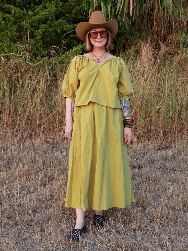 Honest Cotton - Palmer Skirt - Miso-Honest Cotton-treehaus