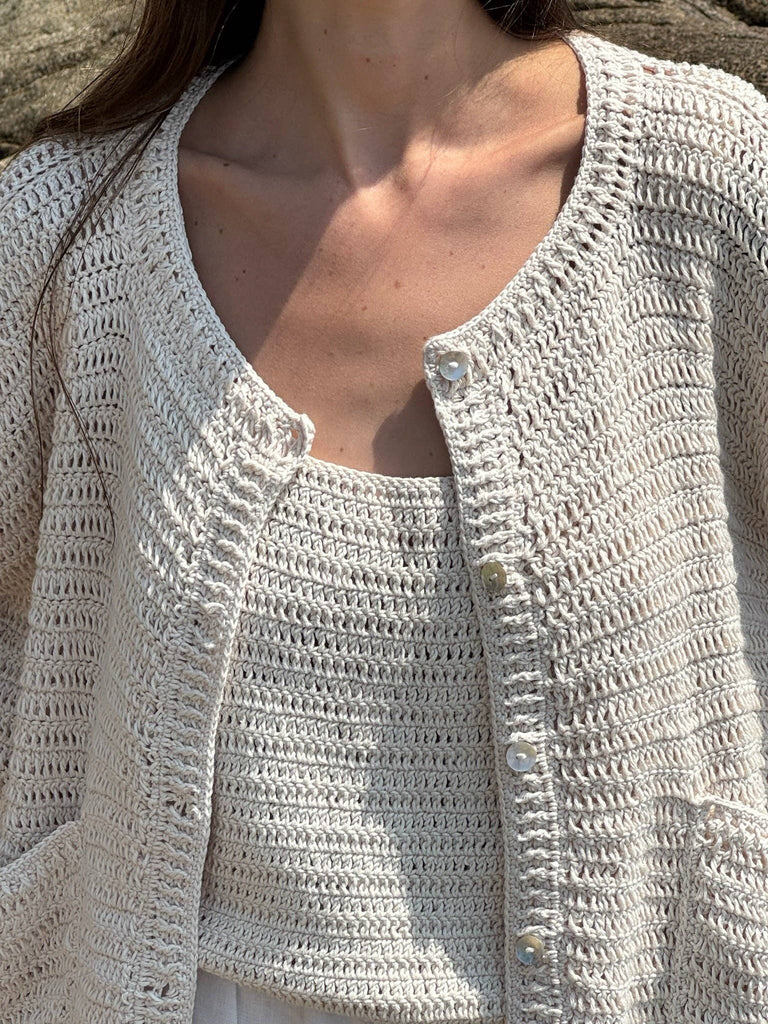 Honest Cotton - Thalia Tank - Cream-Honest Cotton-treehaus