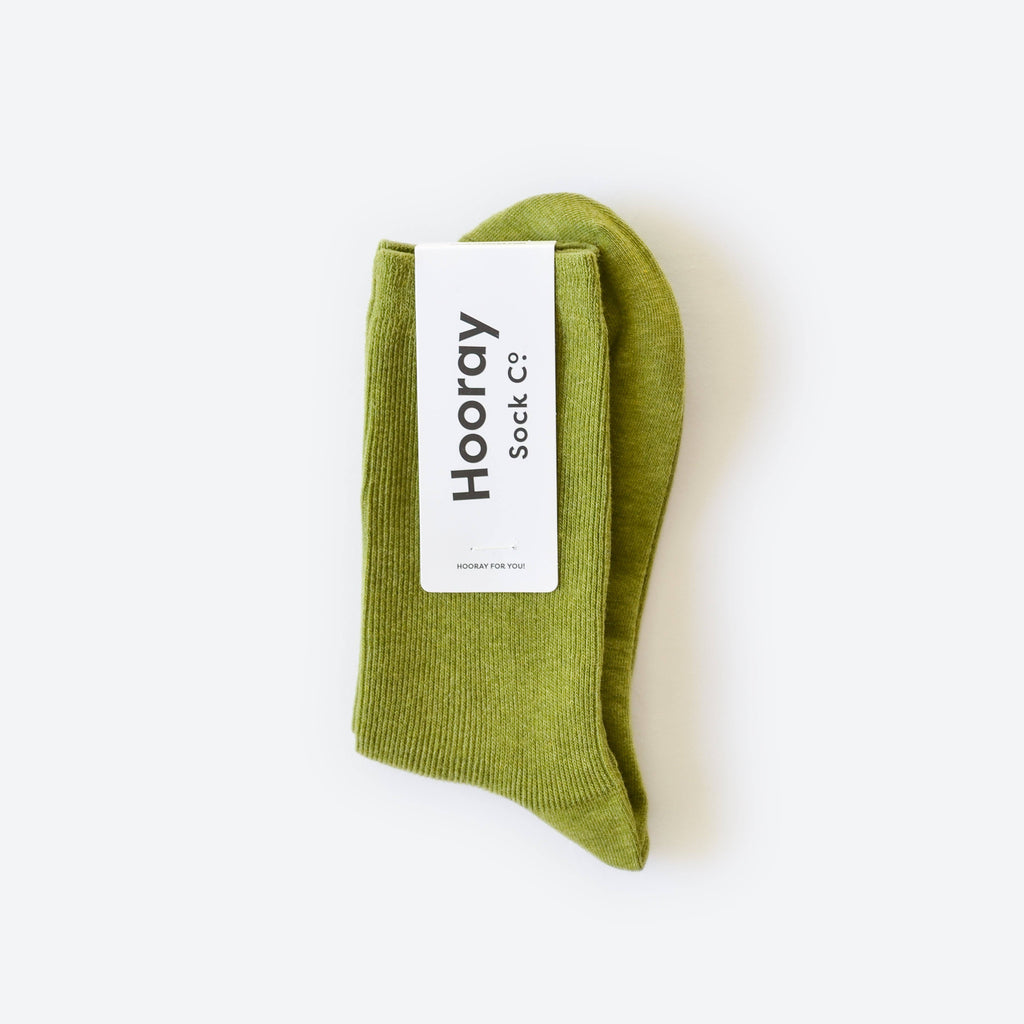 Hooray Sock Co. - Crew Socks - Moss-Hooray Sock Co.-treehaus