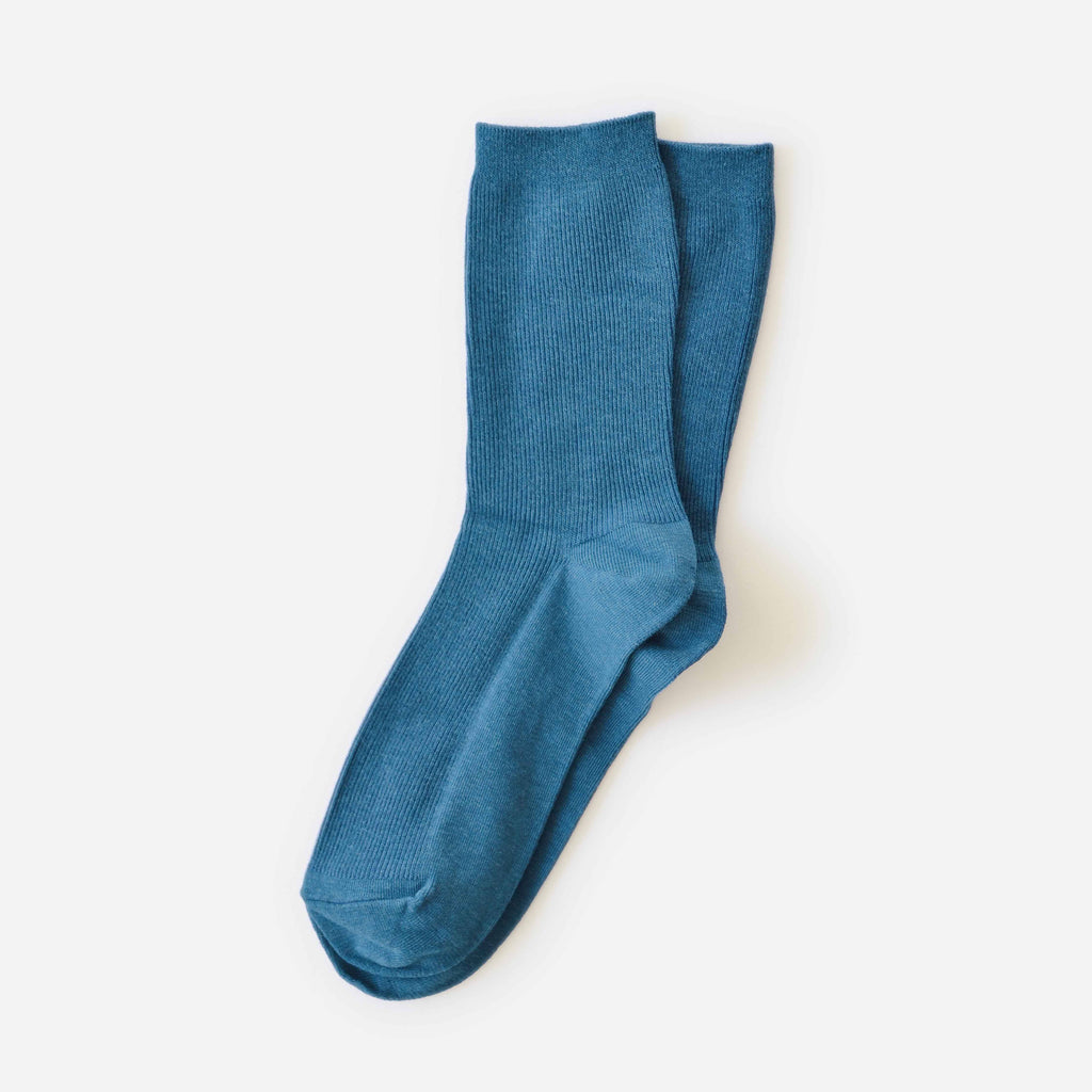 Hooray Sock Co. - Crew Socks - Nordic Blue-Hooray Sock Co.-treehaus