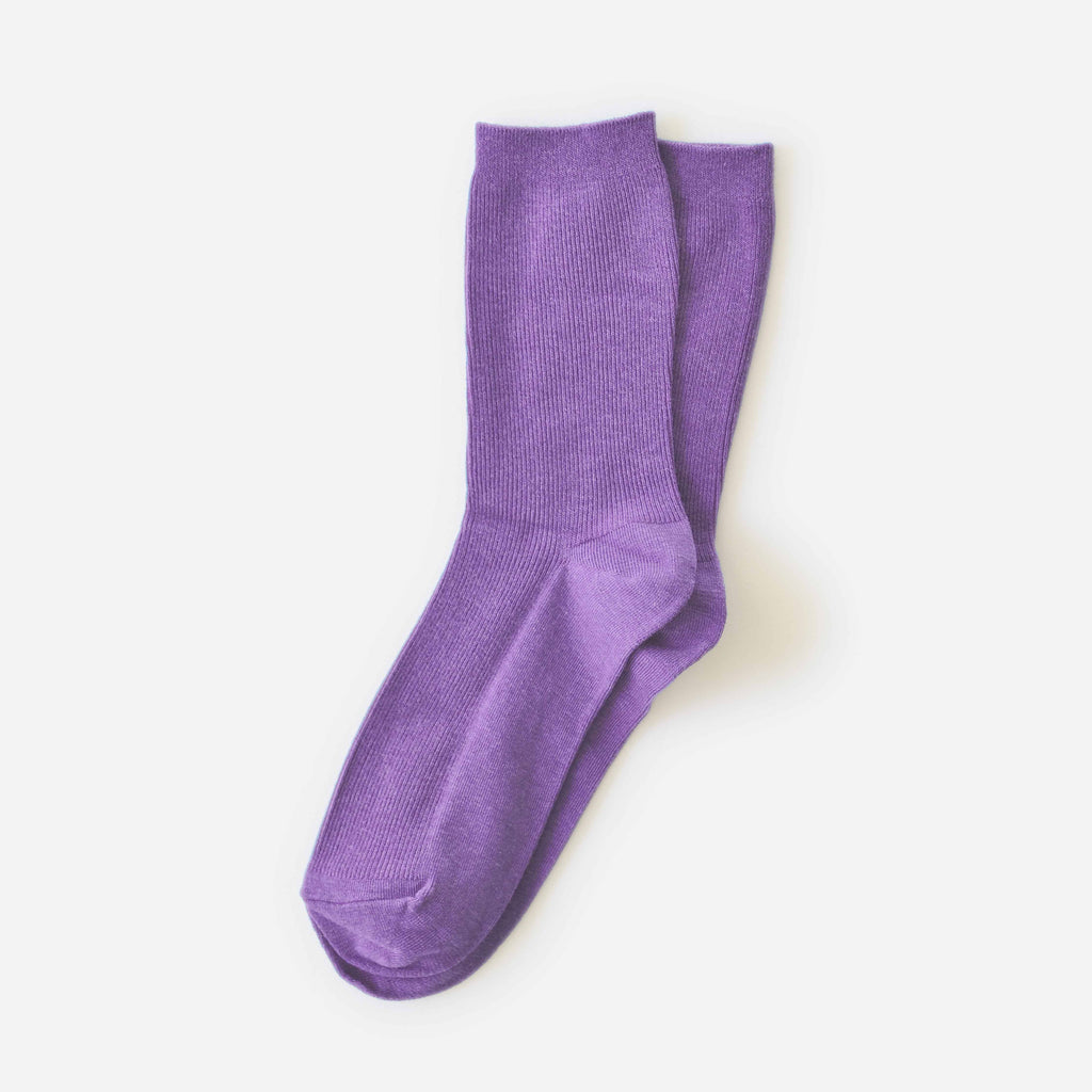 Hooray Sock Co. - Crew Socks - Wisteria-Hooray Sock Co.-treehaus