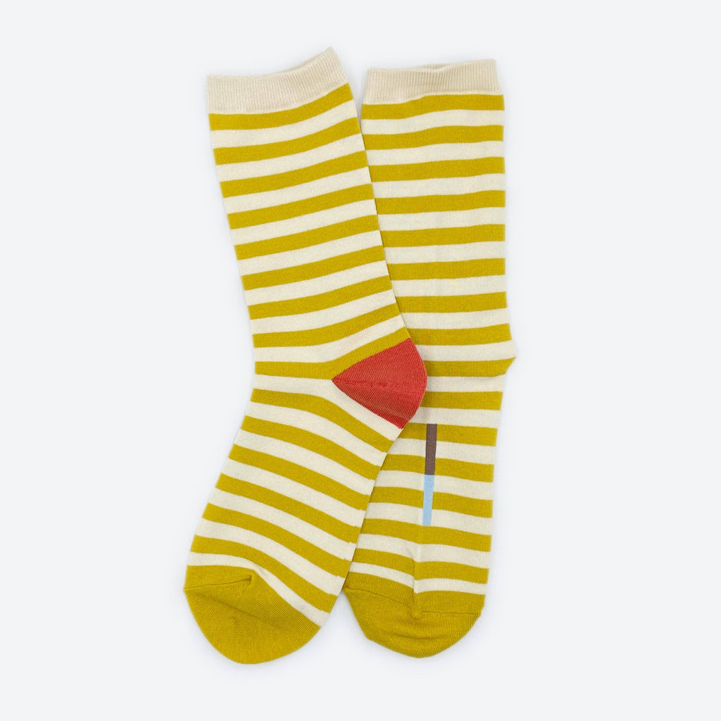 Hooray Sock Co. - Eureka Socks - Gold Stripe-Hooray Sock Co.-treehaus