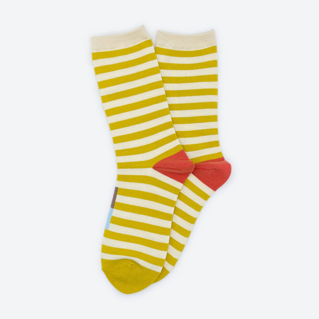 Hooray Sock Co. - Eureka Socks - Gold Stripe-Hooray Sock Co.-treehaus