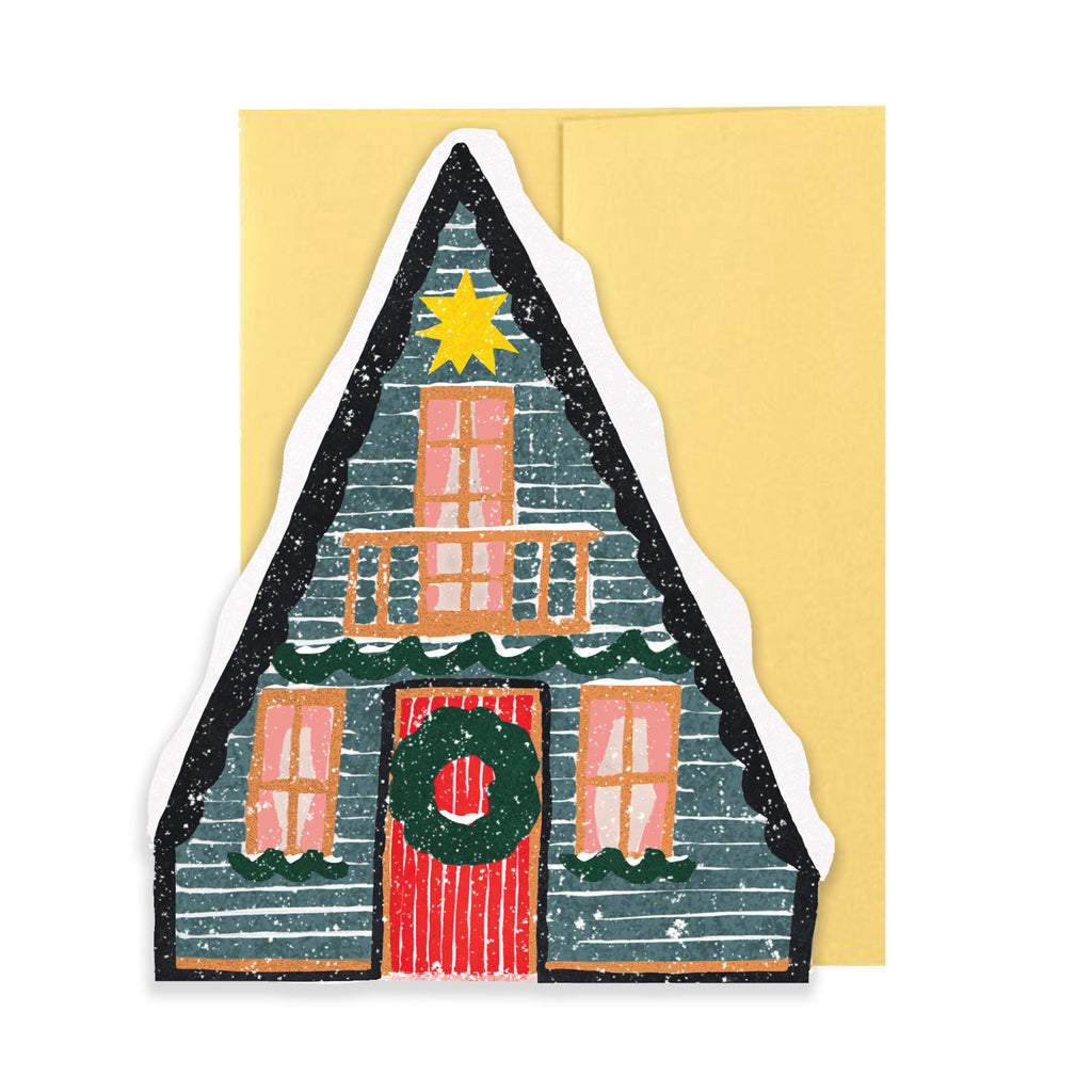 Isatopia - Blue Cottage - Die Cut Card-Isatopia-treehaus