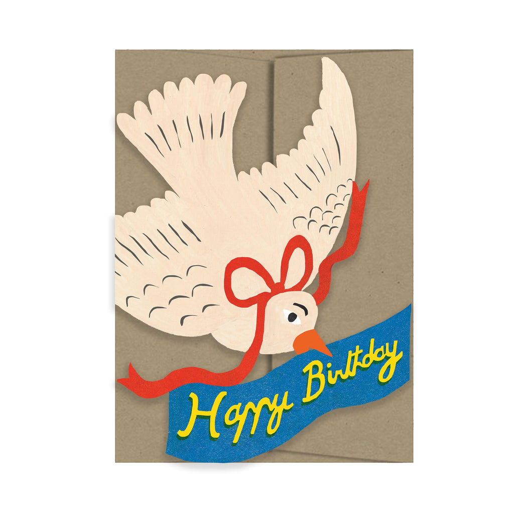 Isatopia - Happy Birthday Bird - Die Cut Card-Isatopia-treehaus
