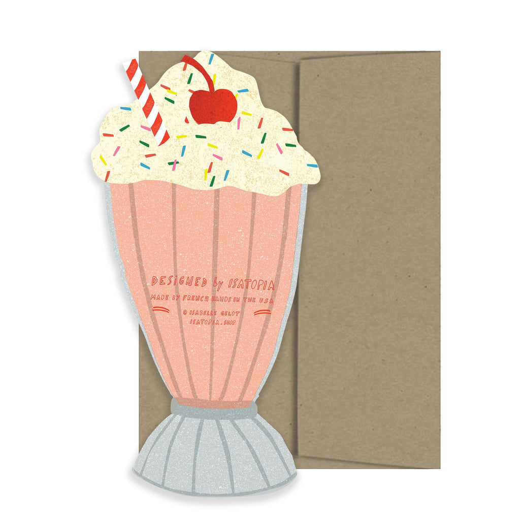 Isatopia - Milkshake Card - Die Cut Card-Isatopia-treehaus