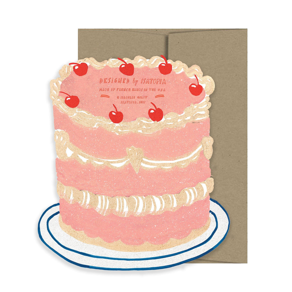 Isatopia - Party Cake - Die Cut Card-Isatopia-treehaus