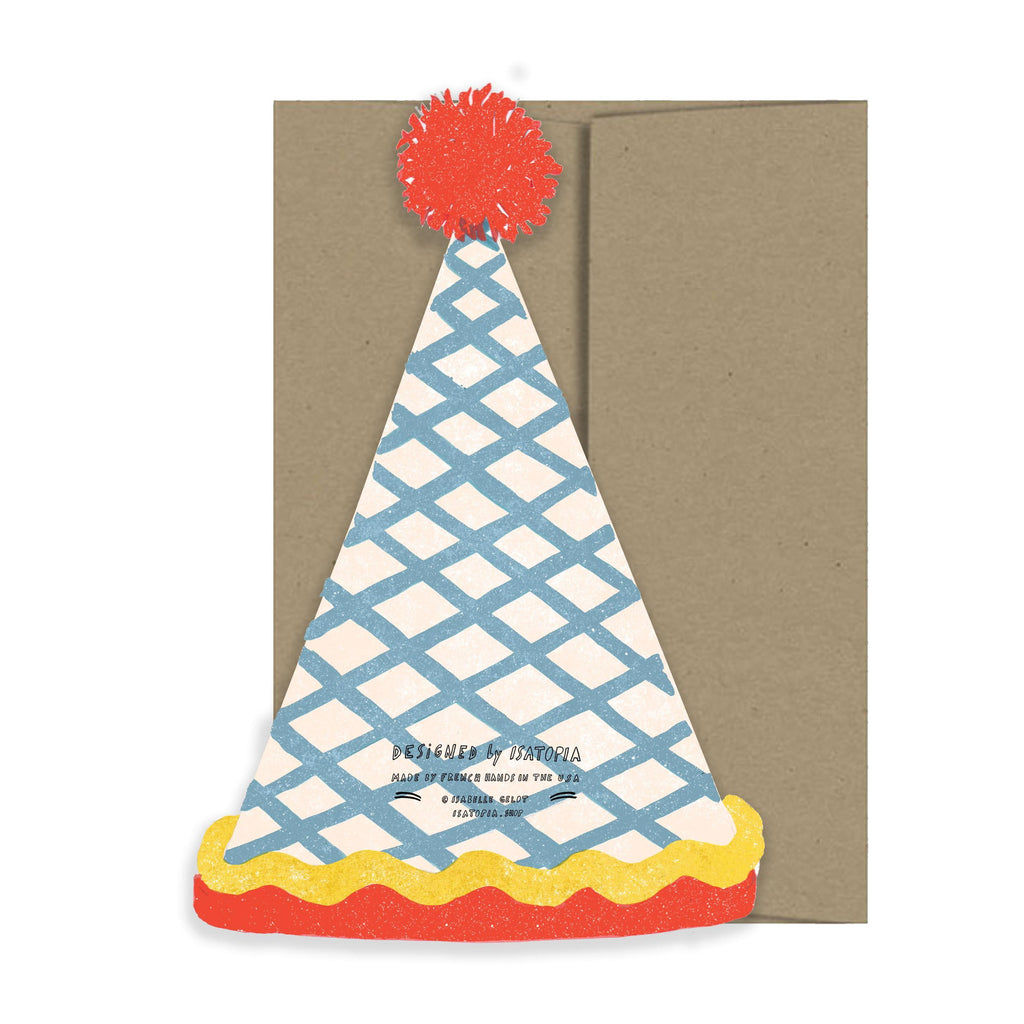 Isatopia - Party Hat Birthday - Die Cut Card-Isatopia-treehaus