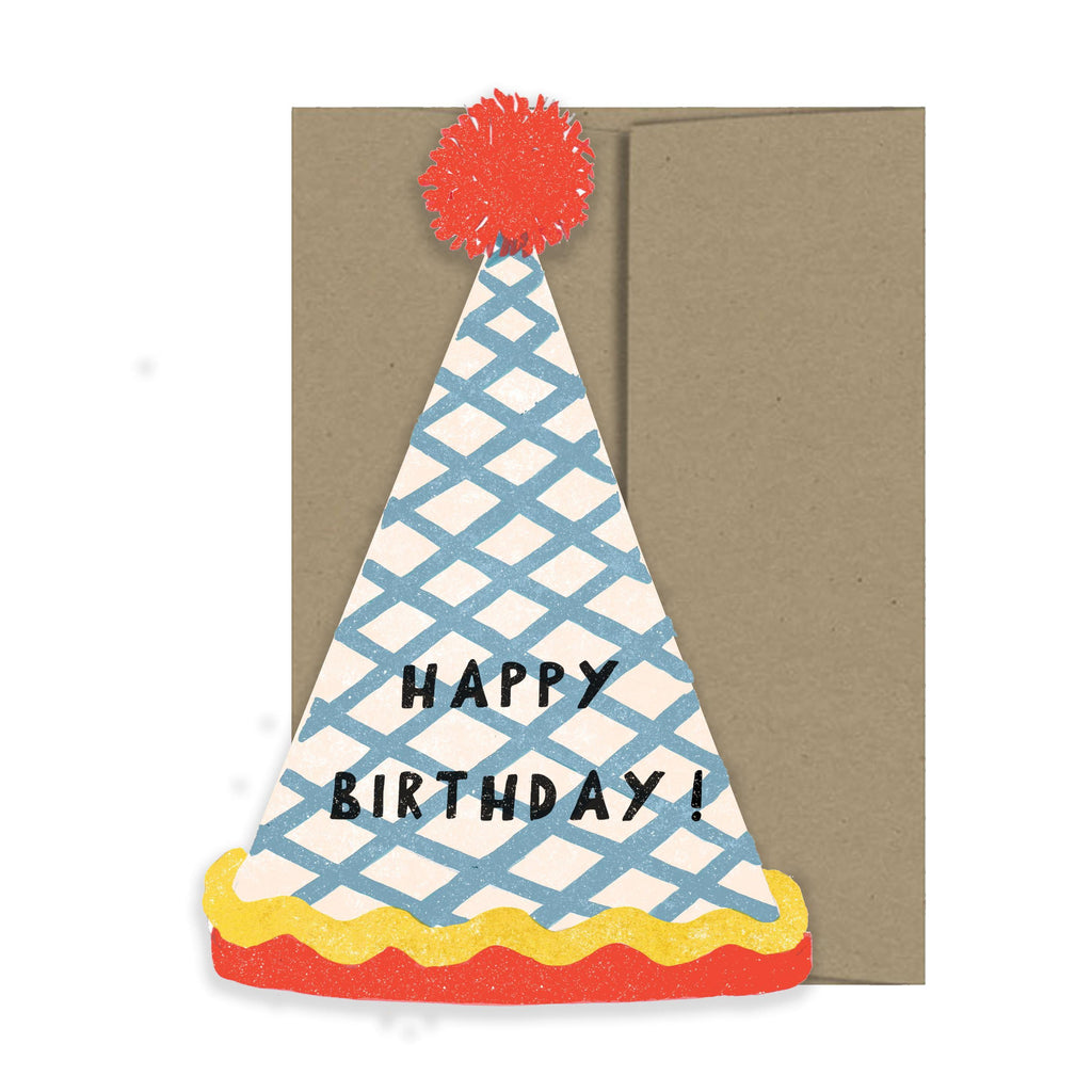 Isatopia - Party Hat Birthday - Die Cut Card-Isatopia-treehaus