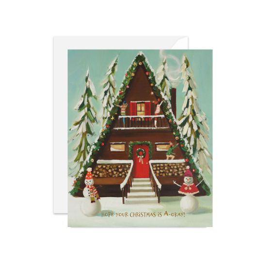 Janet Hill Studio - A- Frame Christmas Card- Box Set of 8-Janet Hill Studio-treehaus