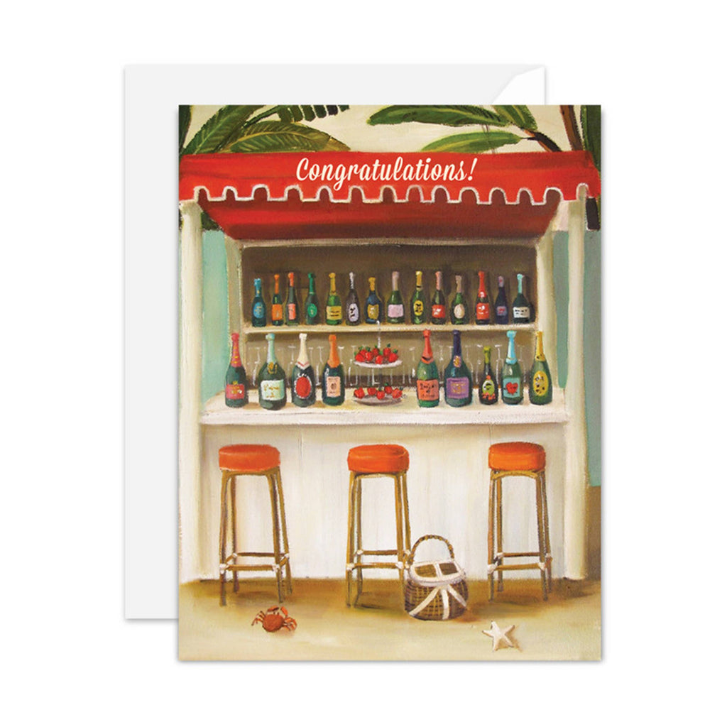 Janet Hill Studio - Champagne Shack Congratulations Card-Janet Hill Studio-treehaus