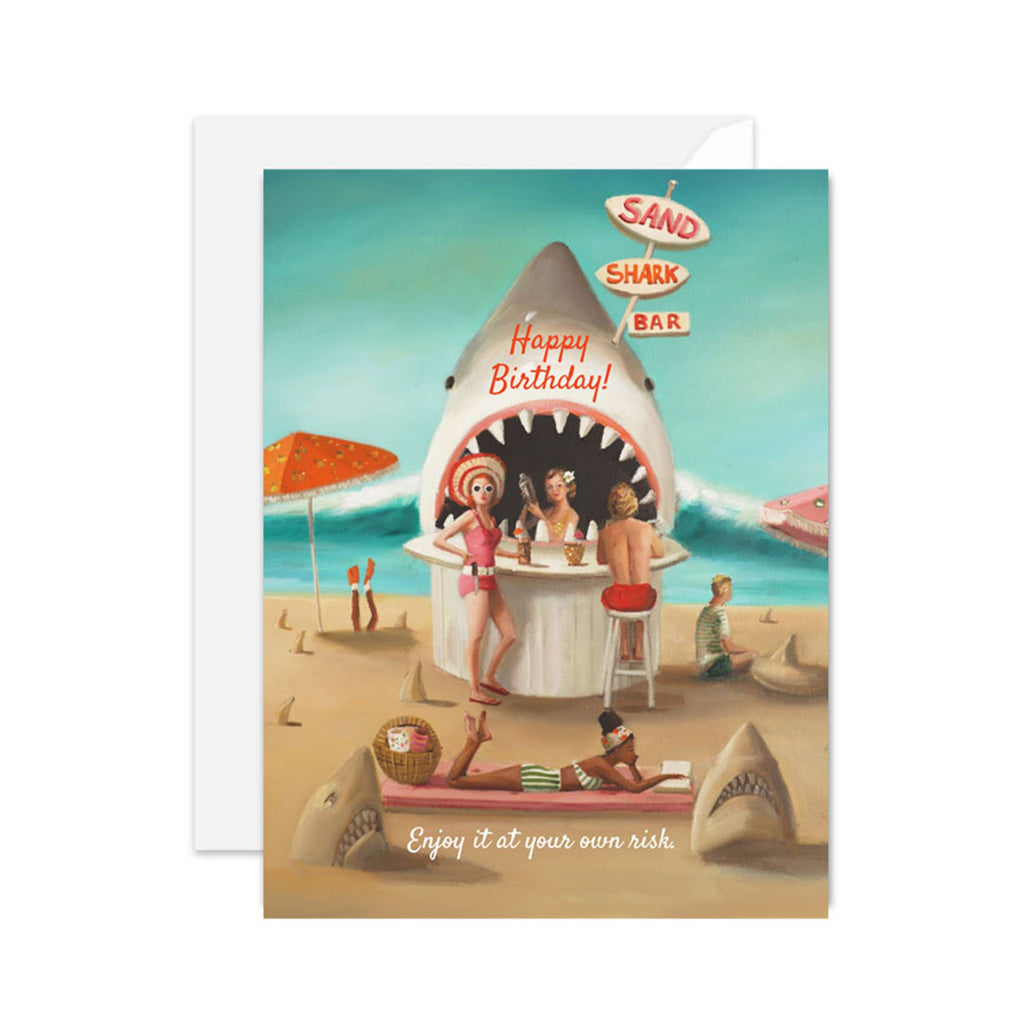 Janet Hill Studio - Sand Shark Bar Birthday Card-Janet Hill Studio-treehaus