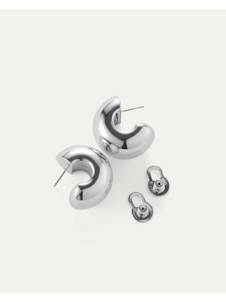 Jenny Bird - Gemma Hoops - Silver-Jenny Bird-treehaus