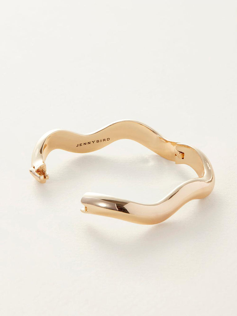 Jenny Bird - Ola Wavy Bangle - Gold-Jenny Bird-treehaus