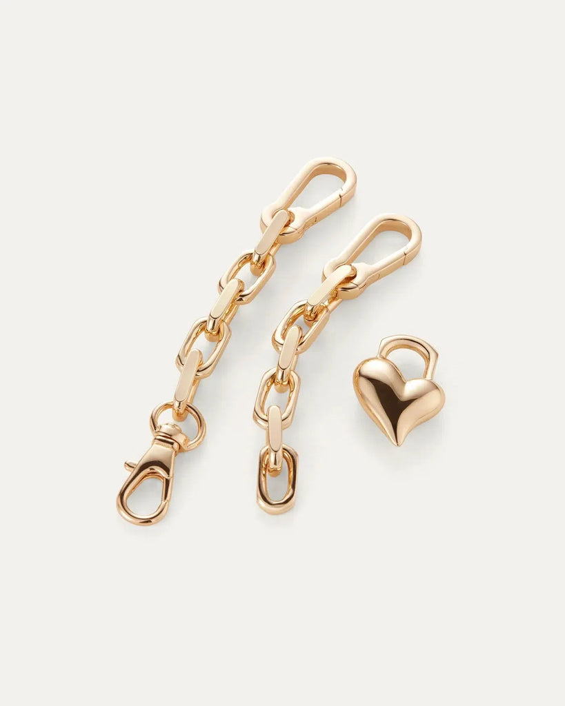 Jenny Bird - Padlock Heart Pendant Bracelet - Gold-Jenny Bird-treehaus