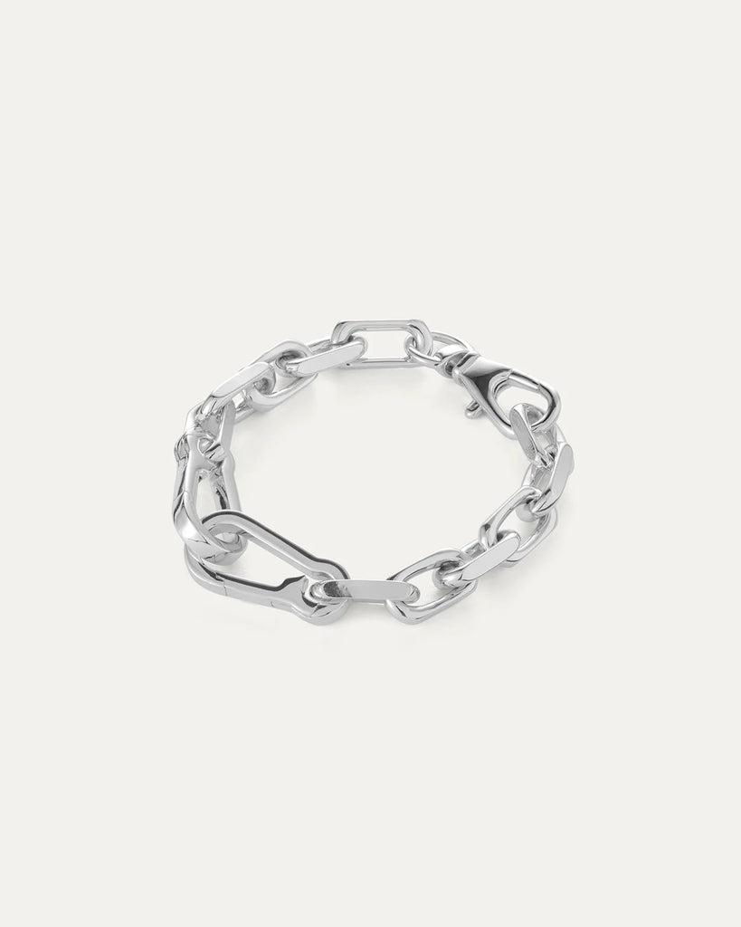 Jenny Bird - Padlock Heart Pendant Bracelet - Silver-Jenny Bird-treehaus