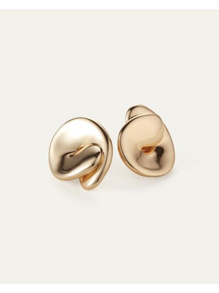 Jenny Bird - Rio Button Earrings - Gold-Jenny Bird-treehaus