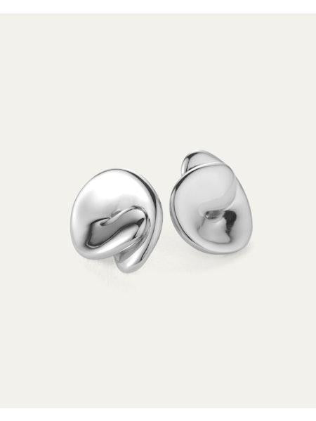 Jenny Bird - Rio Button Earrings -Silver-Jenny Bird-treehaus