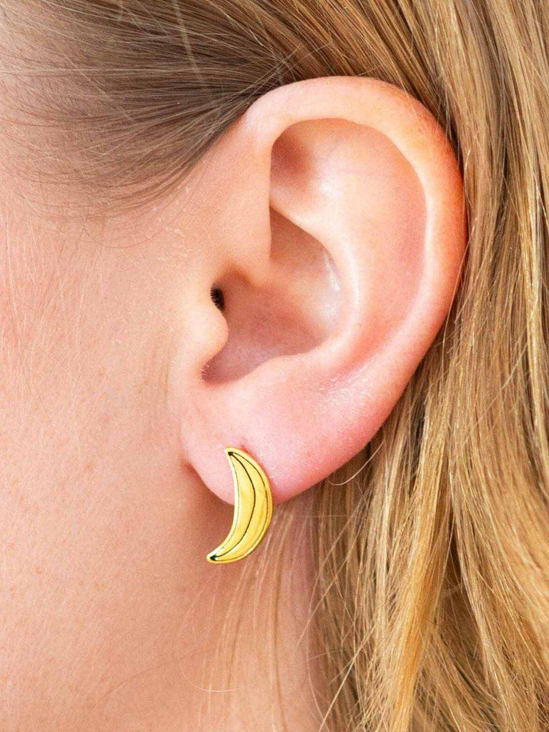 Jenny Lemons - 22k Gold Banana Enamel Earrings-Jenny Lemons-treehaus