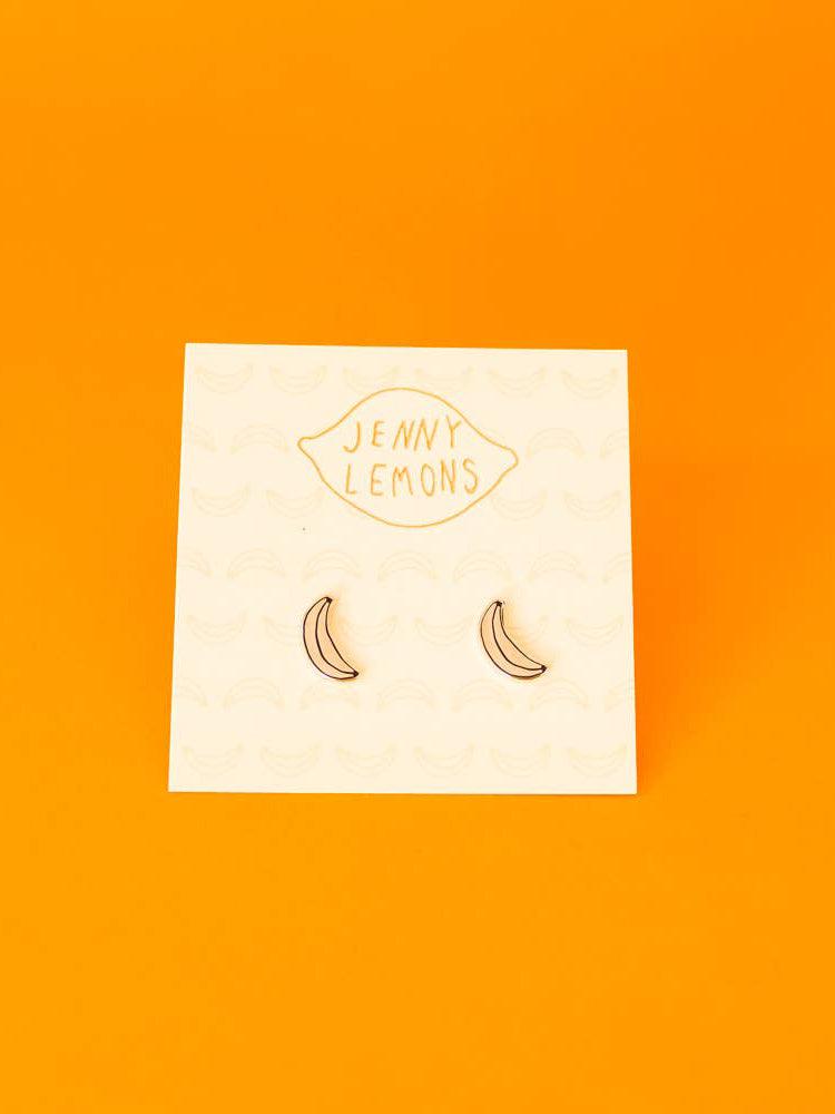 Jenny Lemons - 22k Gold Banana Enamel Earrings-Jenny Lemons-treehaus