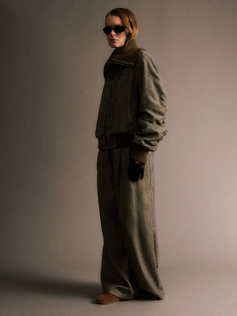 Jiji Studio - Estella Pant - Brown Tweed-Jiji Studio-treehaus